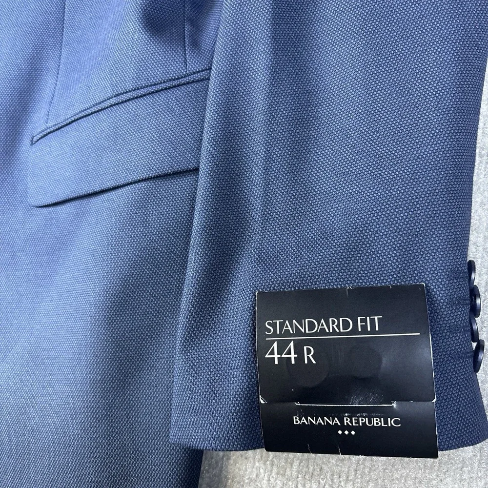 Banana Republic Factory Standard Fit Sport Coat Blazer Navy Blue 44R NWT